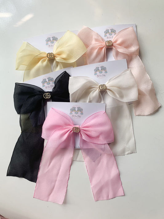 Satin Bow Clip